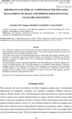 IMPORTANCE OF ETHICAL COMPETENCE FOR THE SALES MANAGEMENT OF SMALL AND MEDIUM-SIZED FINANCIAL SALES ORGANIZATIONS