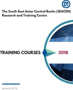 TRAINING COURSES 2018 - The South East Asian Central Banks (SEACEN) Research and Training Centre