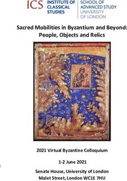 Sacred Mobilities in Byzantium and Beyond: People, Objects and Relics - 2021 Virtual Byzantine Colloquium 1-2 June 2021 Senate House, University ...