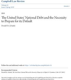 The United States' National Debt and the Necessity to Prepare for its Default