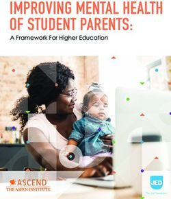 IMPROVING MENTAL HEALTH OF STUDENT PARENTS: A Framework For Higher Education