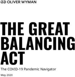 THE GREAT BALANCING ACT - The COVID-19 Pandemic Navigator May 2020 - Oliver Wyman