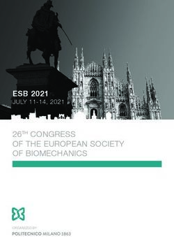 ESB 2021 JULY 11-14, 2021 - OF THE EUROPEAN SOCIETY OF BIOMECHANICS