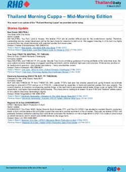 Thailand Morning Cuppa - Mid-Morning Edition - RHB TradeSmart