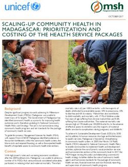 SCALING-UP COMMUNITY HEALTH IN MADAGASCAR: PRIORITIZATION AND COSTING OF THE HEALTH SERVICE PACKAGES