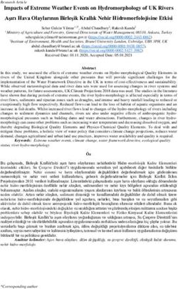 Impacts of Extreme Weather Events on Hydromorphology of UK Rivers Aşırı Hava Olaylarının Birleşik Krallık Nehir Hidromorfolojisine Etkisi - Brunel ...