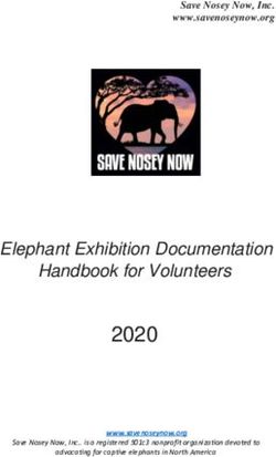 2020 Elephant Exhibition Documentation Handbook for Volunteers