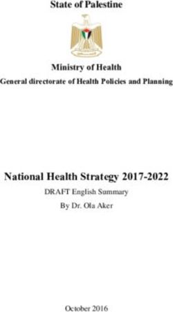 National Health Strategy 2017-2022 - State of Palestine Ministry of Health