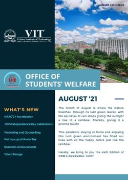 OFFICE OF STUDENTS' WELFARE - AUGUST '21 - VIT