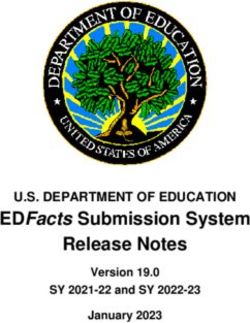 EDFacts Submission System Release Notes - U.S. DEPARTMENT OF EDUCATION Version 19.0