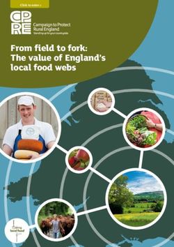 From field to fork: The value of England's local food webs - Click to enter - CPRE
