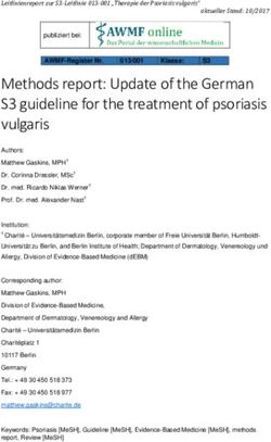 Methods report: Update of the German S3 guideline for the treatment of psoriasis vulgaris