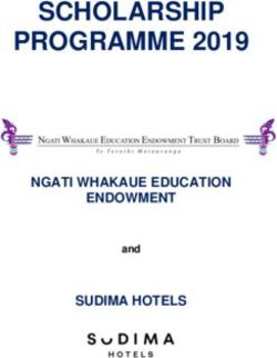 SCHOLARSHIP PROGRAMME 2019 - NGATI WHAKAUE EDUCATION ENDOWMENT SUDIMA HOTELS
