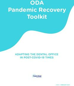 ODA Pandemic Recovery Toolkit - ADAPTING THE DENTAL OFFICE IN POST-COVID-19 TIMES - Ontario Dental Association