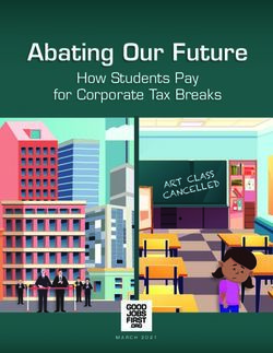 Abating Our Future How Students Pay for Corporate Tax Breaks - Good Jobs First