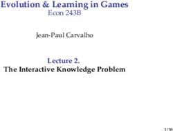 Evolution & Learning in Games - Lecture 2. The Interactive Knowledge Problem Econ 243B