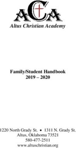 Altus Christian Academy - Family/Student Handbook 2019 - 2020 1220 North Grady St. 1311 N. Grady St.