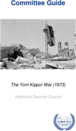 Committee Guide - The Yom Kippur War (1973) Historical Security Council - OLMUN