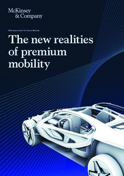 THE NEW REALITIES OF PREMIUM MOBILITY - MCKINSEY CENTER FOR FUTURE MOBILITY - MCKINSEY & COMPANY