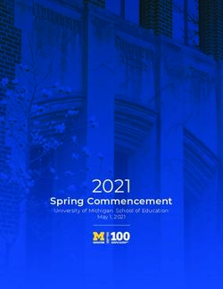 2021 Spring Commencement - University of Michigan School of Education May 1, 2021 - University of Michigan School of ...