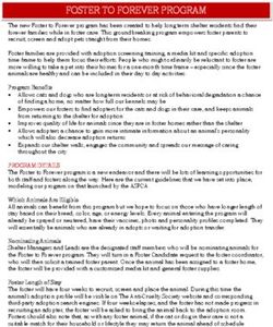 FOSTER TO FOREVER PROGRAM