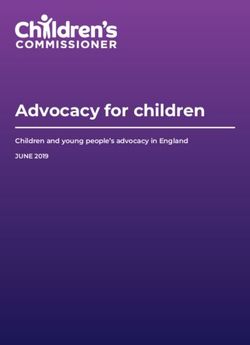Advocacy for children - JUNE 2019 Children and young people's advocacy in England - Children's Commissioner