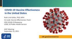COVID-19 VACCINE EFFECTIVENESS IN THE UNITED STATES - RUTH LINK-GELLES, PHD, MPH CO-LEAD, VACCINE EFFECTIVENESS TEAM CDC COVID-19 RESPONSE LCDR ...