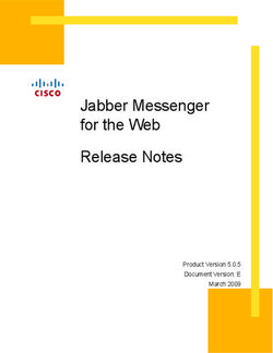 Jabber Messenger for the Web Release Notes - Product Version 5.0.5 Document Version: E March 2009