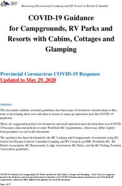 COVID-19 Guidance for Campgrounds, RV Parks and Resorts with Cabins, Cottages and Glamping