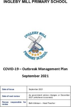 INGLEBY MILL PRIMARY SCHOOL - COVID-19 - Outbreak Management Plan September 2021 Date of Issue - Ingleby Mill ...