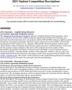 2021 Student Competition Descriptions