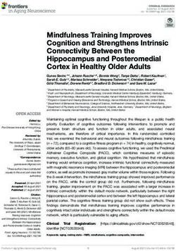 Mindfulness Training Improves Cognition and Strengthens Intrinsic Connectivity Between the Hippocampus and Posteromedial Cortex in Healthy Older ...
