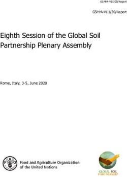 Eighth Session of the Global Soil Partnership Plenary Assembly - Rome, Italy, 3-5, June 2020 - Food and Agriculture Organization