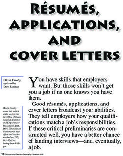 R&eacute;sum&eacute;s, applications, and cover letters