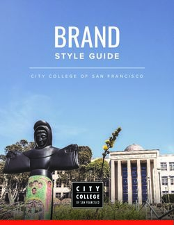 BRAND STYLE GUIDE CITY COLLEGE OF SAN FRANCISCO