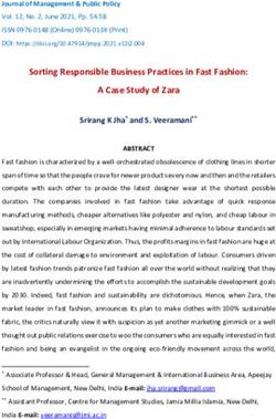 Sorting Responsible Business Practices in Fast Fashion: A Case Study of Zara - JOURNAL OF ...