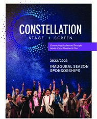 INAUGURAL SEASON SPONSORSHIPS - 2022/2023 Connecting Audiences Through ...