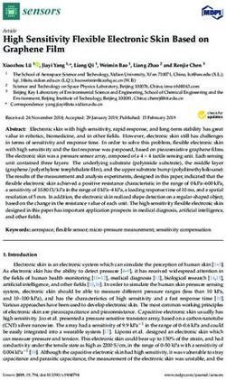 High Sensitivity Flexible Electronic Skin Based on Graphene Film - MDPI
