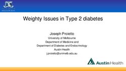 Weighty Issues in Type 2 diabetes - Joseph Proietto University of Melbourne Department of Medicine and - ESA Seminar