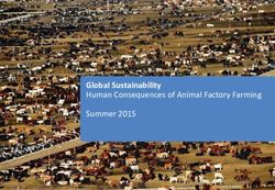 Global Sustainability Human Consequences of Animal Factory Farming Summer 2015