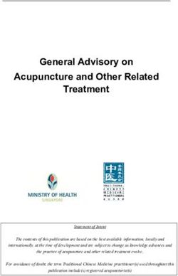 General Advisory on Acupuncture and Other Related Treatment