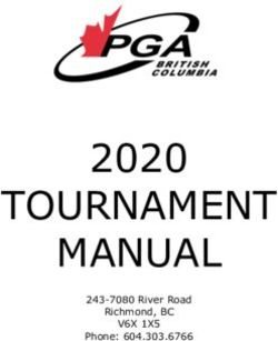 TOURNAMENT MANUAL 2020 - V6X 1X5 243-7080 River Road Richmond, BC Phone