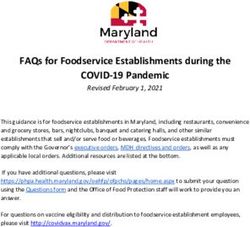 FAQs for Foodservice Establishments during the COVID-19 Pandemic