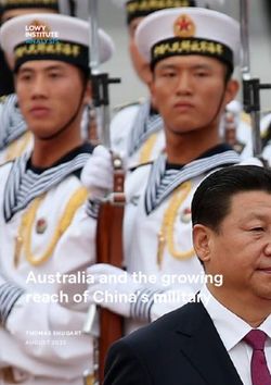 Australia and the growing reach of China's military - ANALYSIS - THOMAS SHUGART AUGUST 2021 - Lowy ...