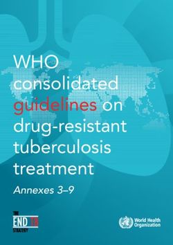 WHO consolidated guidelines on drug-resistant tuberculosis treatment - Annexes 3-9