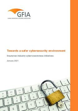 Towards a safer cybersecurity environment - Insurance industry cyber-awareness initiatives - Global ...