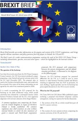 BREXIT BRIEF BREXIT - The Institute of International and European Affairs