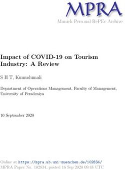 Impact of COVID-19 on Tourism Industry: A Review - Munich ...