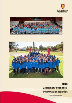 2018 Veterinary Students' Information Booklet - Murdoch University