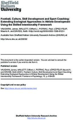 Football, Culture, Skill Development and Sport Coaching: Extending Ecological Approaches in Athlete Development Using the Skilled Intentionality ...